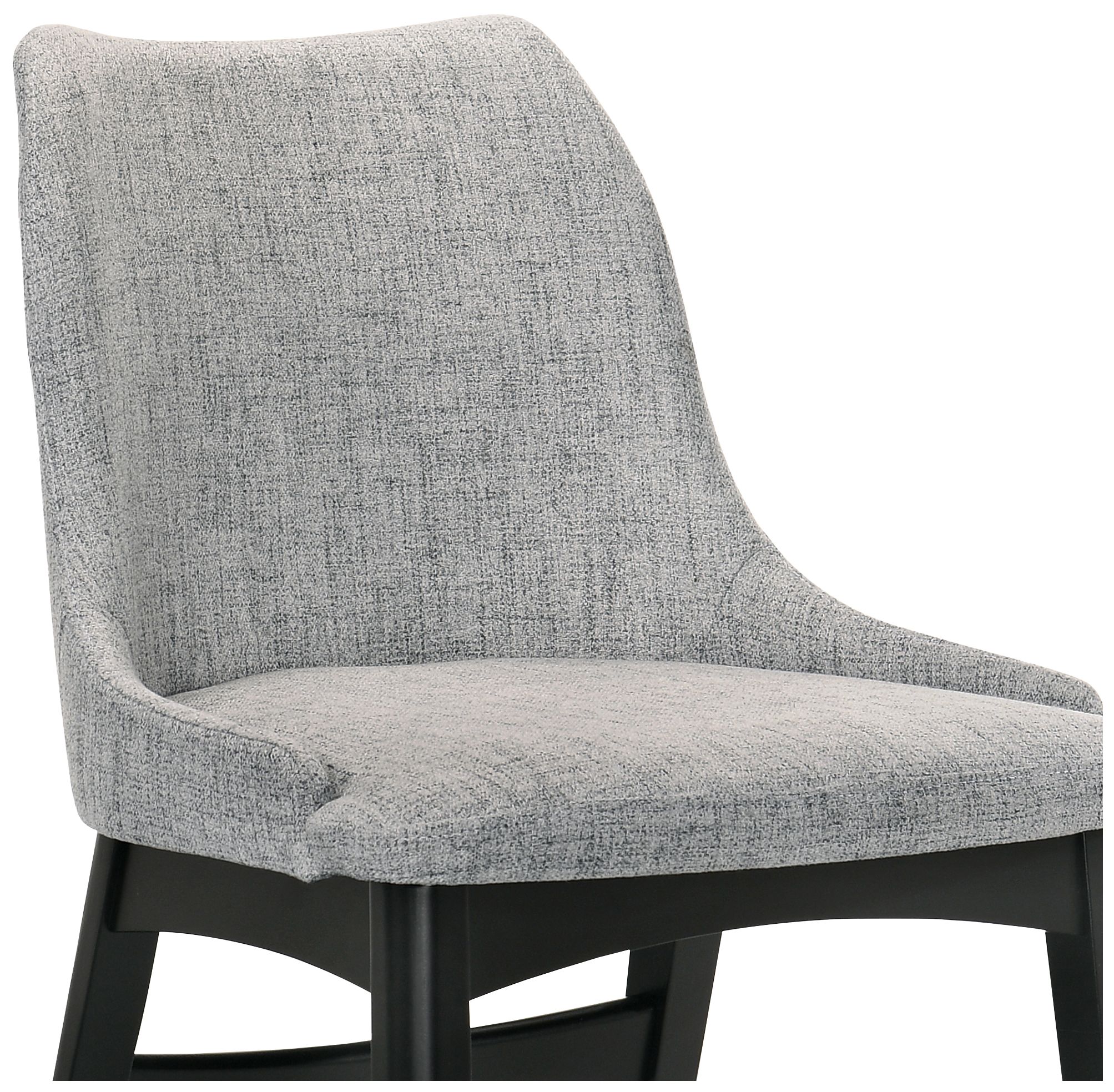 Image 6 Arcadia and Azalea 5 Piece 42 In. Round Dining Set in Grey and Black Wood more views