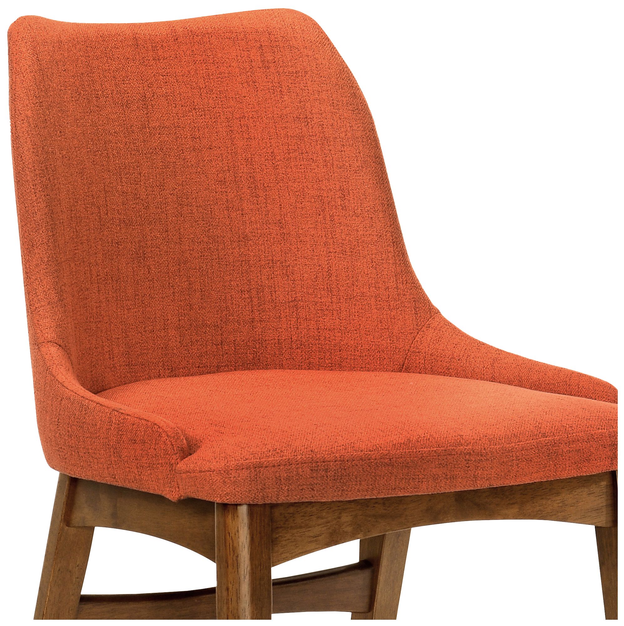 Image 7 Arcadia and Azalea 5 Piece 42 In. Round Dining Set in Orange, Walnut Wood more views