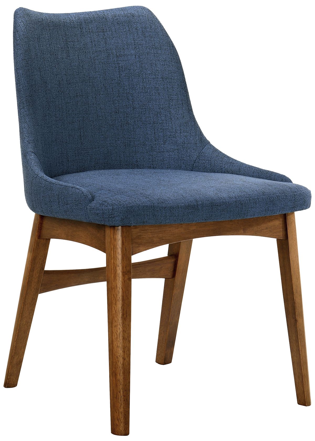 Image 3 Arcadia and Azalea 5 Piece 48 In. Round Dining Set in Blue, Walnut Wood more views