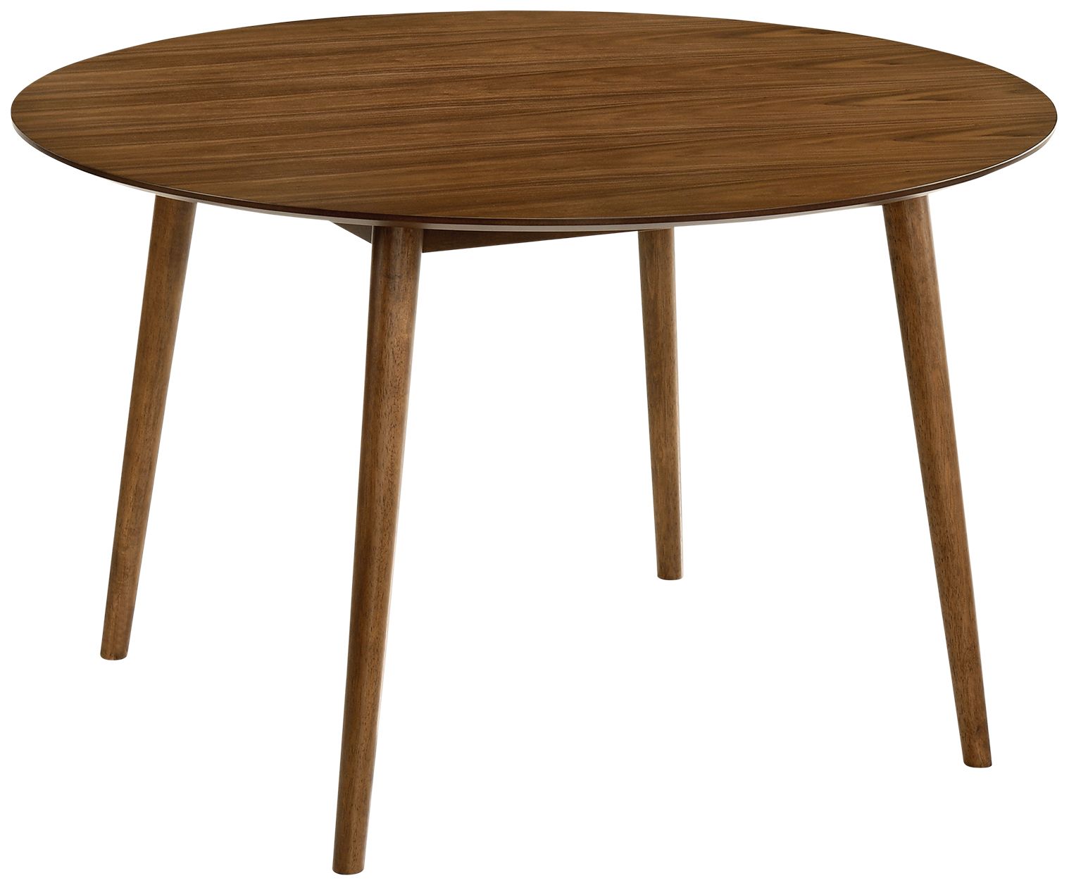 Image 5 Arcadia and Azalea 5 Piece 48 In. Round Dining Set in Blue, Walnut Wood more views