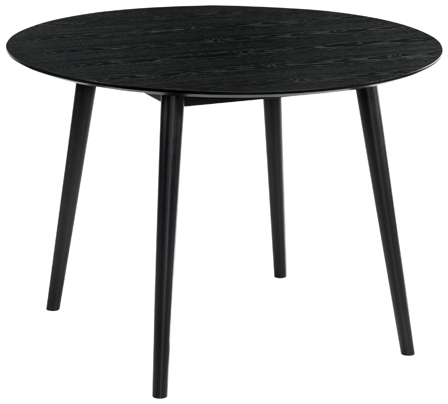 Image 5 Arcadia and Juno 5 Piece 42 In. Round Dining Set in Charcoal, Black Wood more views