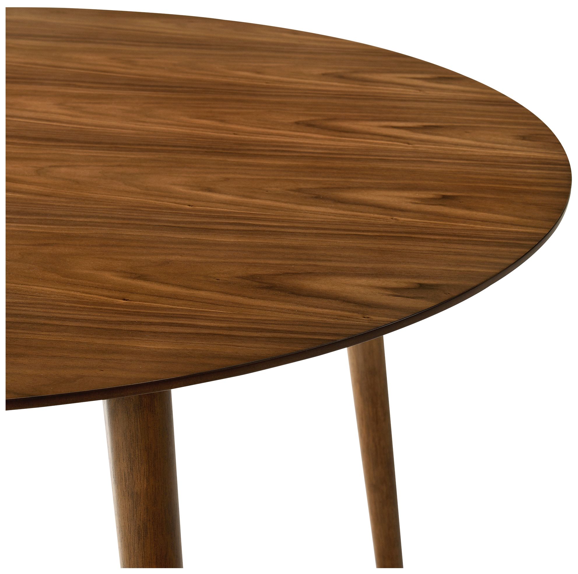 Arcadia and Renzo 5 Piece 42 In. Round Dining Set in Blue, Walnut Wood