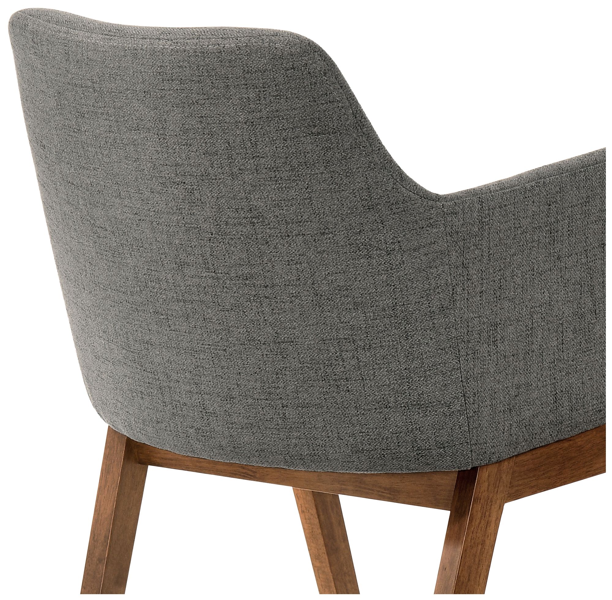 Image 7 Arcadia and Renzo 5 Piece 42 In. Round Dining Set in Charcoal, Walnut Wood more views