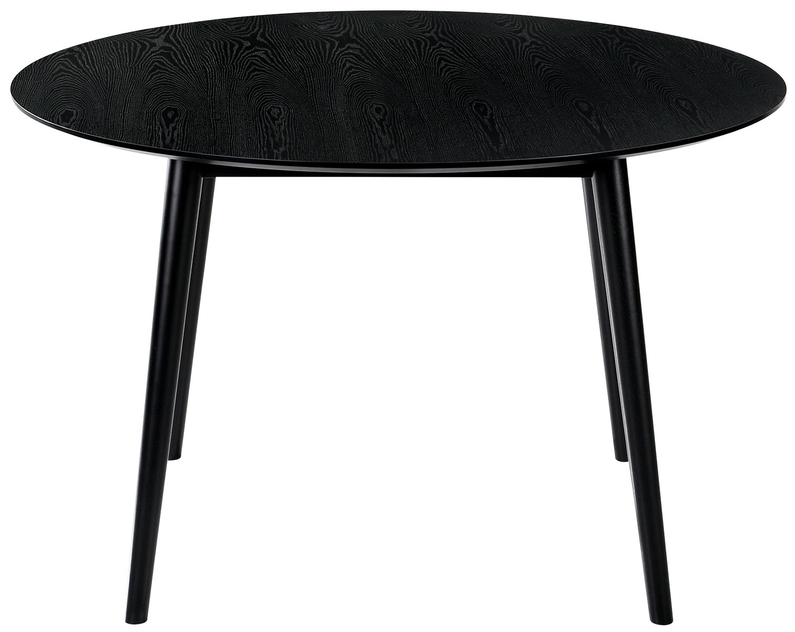 Image 6 Arcadia and Renzo 5 Piece 48 In. Round Dining Set in Grey, Black Wood more views