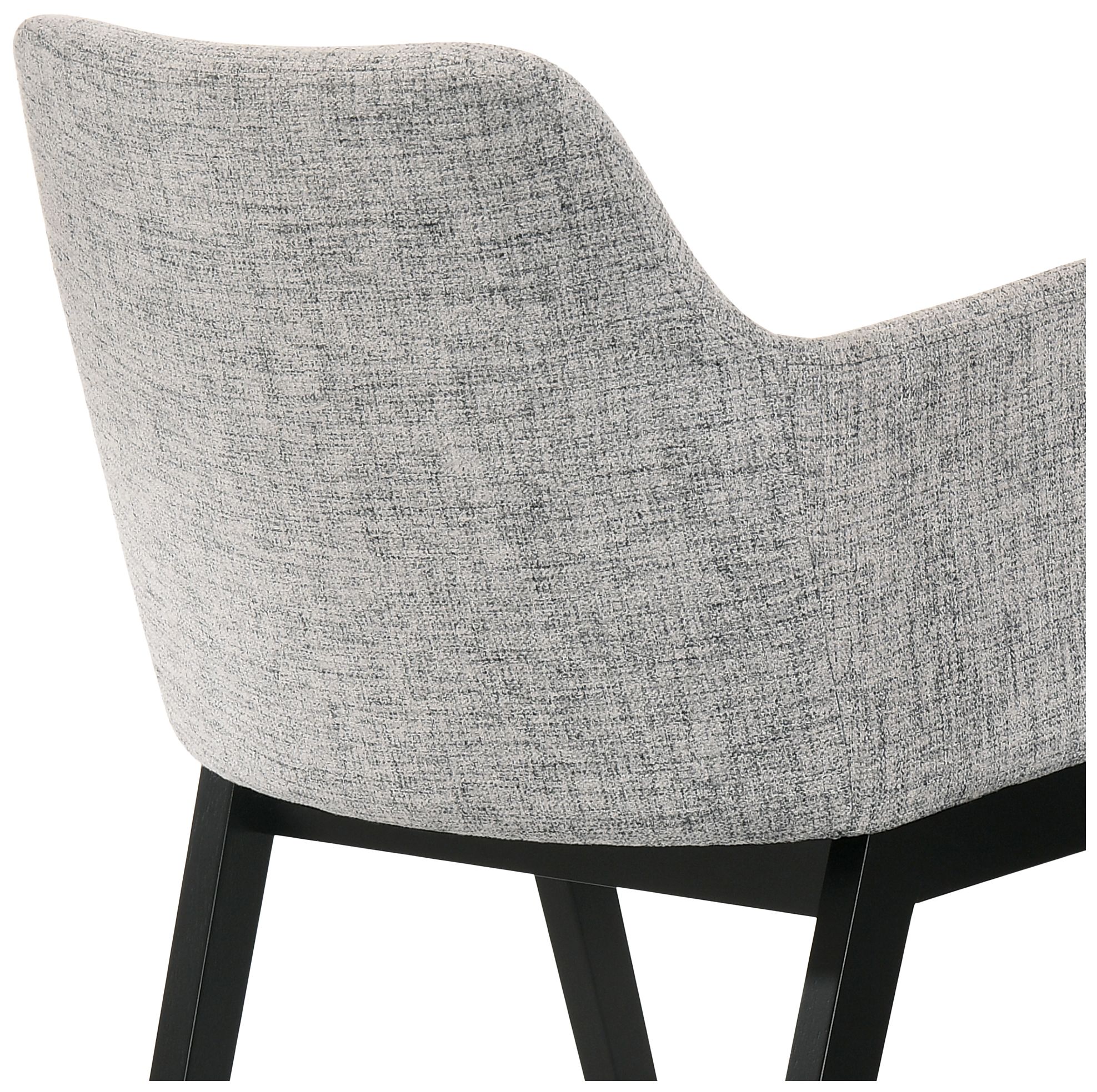 Image 7 Arcadia and Renzo 5 Piece 48 In. Round Dining Set in Grey, Black Wood more views