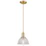 Arcadia Arietta 8"W Champagne Bronze Cord Mini Pendant w/ Clear Shade