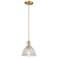 Arcadia Arietta 8"W Champagne Bronze Cord Mini Pendant w/ Clear Shade