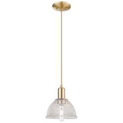 Arcadia Arietta 8"W Champagne Bronze Cord Mini Pendant w/ Clear Shade
