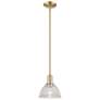 Arcadia Arietta 8"W Champagne Bronze Stem Mini Pendant w/ Clear Shade