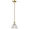 Arcadia Arietta 8"W Champagne Bronze Stem Mini Pendant w/ Clear Shade