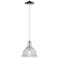 Arcadia Arietta 8"W Chrome Cord Hung Mini Pendant w/ Clear Shade