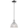 Arcadia Arietta 8"W Chrome Stem Hung Mini Pendant w/ Clear Shade