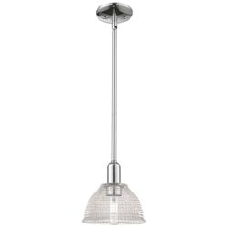 Arcadia Arietta 8"W Chrome Stem Hung Mini Pendant w/ Clear Shade