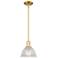 Arcadia Arietta 8"W Satin Gold Stem Hung Mini Pendant With Clear Shade