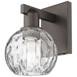 Arcadia Athens 10"H Oil Rubbed Bronze Sconce With Water Glass Shade