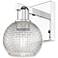 Arcadia Athens 10"H Polished Chrome Sconce w/ Clear Basket Weave Shade