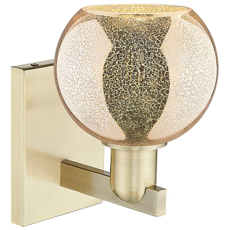 Image 2 Arcadia Athens 10" High Antique Brass Sconce With Mercury Shade more views