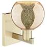 2_Arcadia Athens 10" High Antique Brass Sconce With Mercury Shade more views