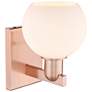 2_Arcadia Athens 10" High Antique Copper Sconce With Matte White Shade more views