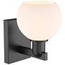 2_Arcadia Athens 10" High Matte Black Sconce With Matte White Shade more views