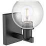 2_Arcadia Athens 10" High Matte Black Sconce With Seedy Shade more views