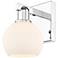 Arcadia Athens 10" High Polished Chrome Sconce With Matte White Shade