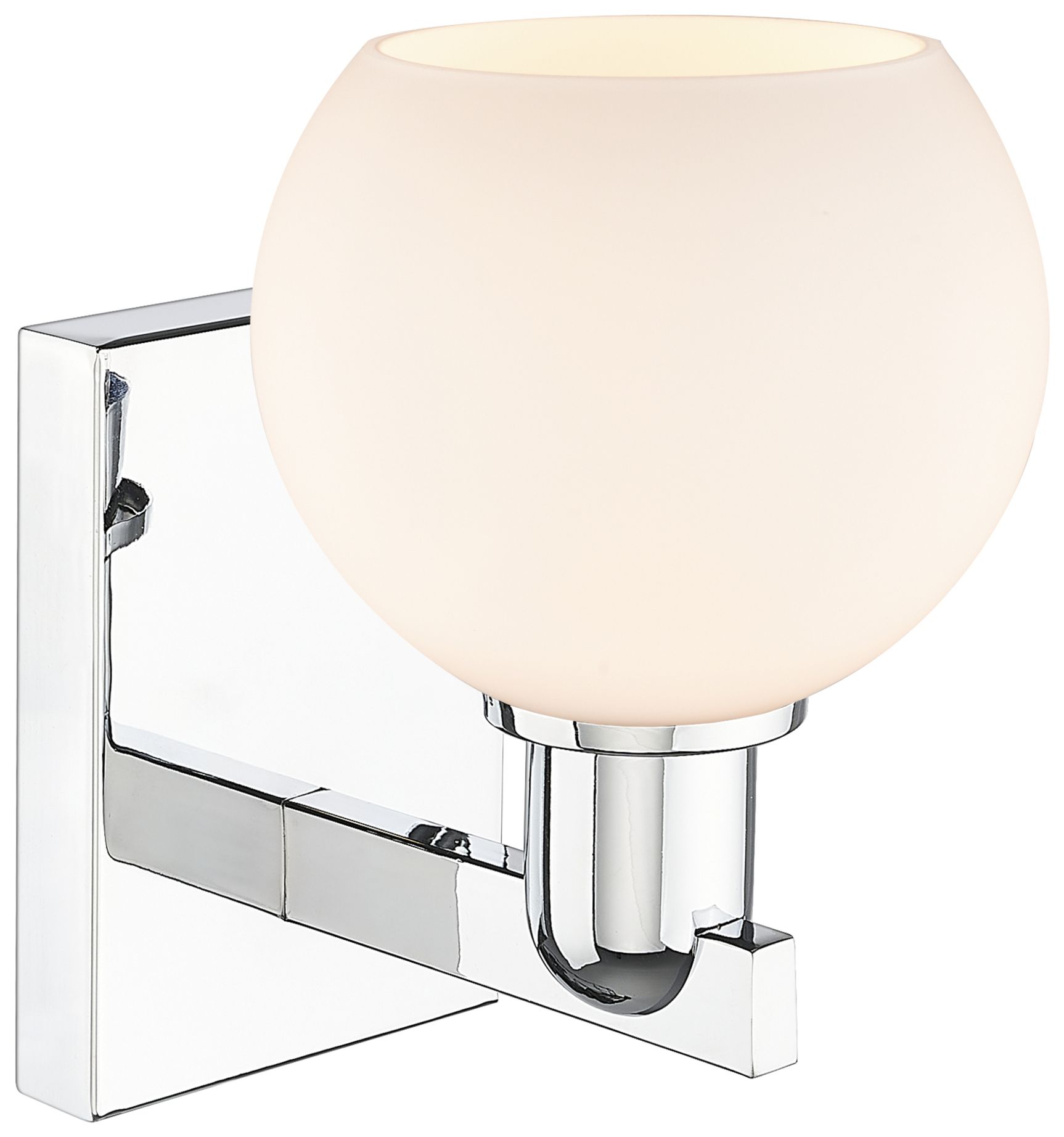 Image 2 Arcadia Athens 10" High Polished Chrome Sconce With Matte White Shade more views