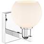 2_Arcadia Athens 10" High Polished Chrome Sconce With Matte White Shade more views