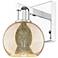 Arcadia Athens 10" High Polished Chrome Sconce With Mercury Shade
