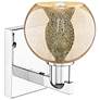 2_Arcadia Athens 10" High Polished Chrome Sconce With Mercury Shade more views