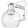 1_Arcadia Athens 10" High Polished Chrome Sconce With Seedy Shade