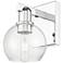 Arcadia Athens 10" High Polished Chrome Sconce With Seedy Shade