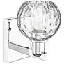 2_Arcadia Athens 10" High Polished Chrome Sconce With Water Glass Shade more views
