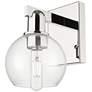 1_Arcadia Athens 10" High Polished Nickel Sconce With Clear Shade
