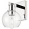 Arcadia Athens 10" High Polished Nickel Sconce With Clear Shade