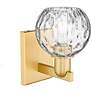 2_Arcadia Athens 10" High Satin Gold Sconce With Water Glass Shade more views