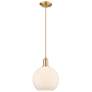 1_Arcadia Athens 10"W Bronze Cord Mini Pendant w/ Matte White Shade