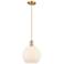 Arcadia Athens 10"W Bronze Cord Mini Pendant w/ Matte White Shade