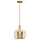 Arcadia Athens 10"W Bronze Cord Mini Pendant w/ Mercury Shade