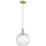 1_Arcadia Athens 10"W Bronze Cord Mini Pendant w/ Water Glass Shade