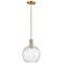 Arcadia Athens 10"W Bronze Cord Mini Pendant w/ Water Glass Shade