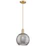1_Arcadia Athens 10"W Bronze Cord Pendant w/ Light Smoke Deco Shade