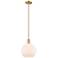 Arcadia Athens 10"W Bronze Stem Mini Pendant w/ Matte White Shade