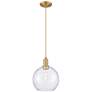 1_Arcadia Athens 10"W Brushed Brass Cord Mini Pendant w/ Seedy Shade