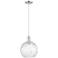 Arcadia Athens 10"W Brushed Nickel Cord Pendant w/ Water Glass Shade