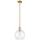 Arcadia Athens 10"W Champagne Bronze Stem Mini Pendant w/ Clear Shade