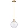 Arcadia Athens 10"W Champagne Bronze Stem Mini Pendant w/ Seedy Shade
