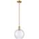 Arcadia Athens 10"W Champagne Bronze Stem Mini Pendant w/ Seedy Shade
