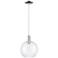 Arcadia Athens 10"W Chrome Cord Hung Mini Pendant w/ Clear Shade