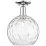 Arcadia Athens 10"W Chrome Semi.Flush Mount w/ Water Glass Shade